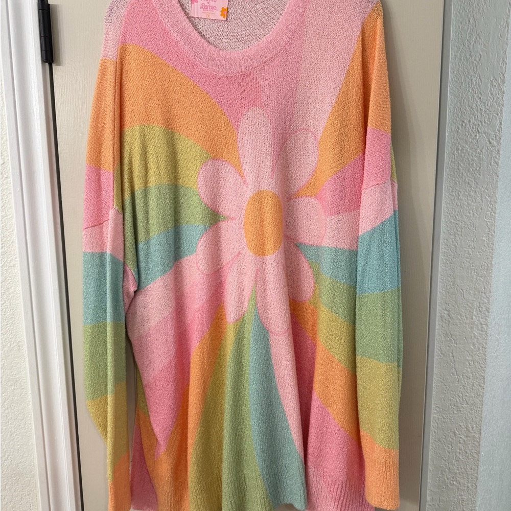 Show Me Your MuMu Multicolor Flower Sweater